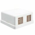 Swe-Tech 3C Blank Surface Mount Box for Keystones, 2 Port, White FWT300-314DE